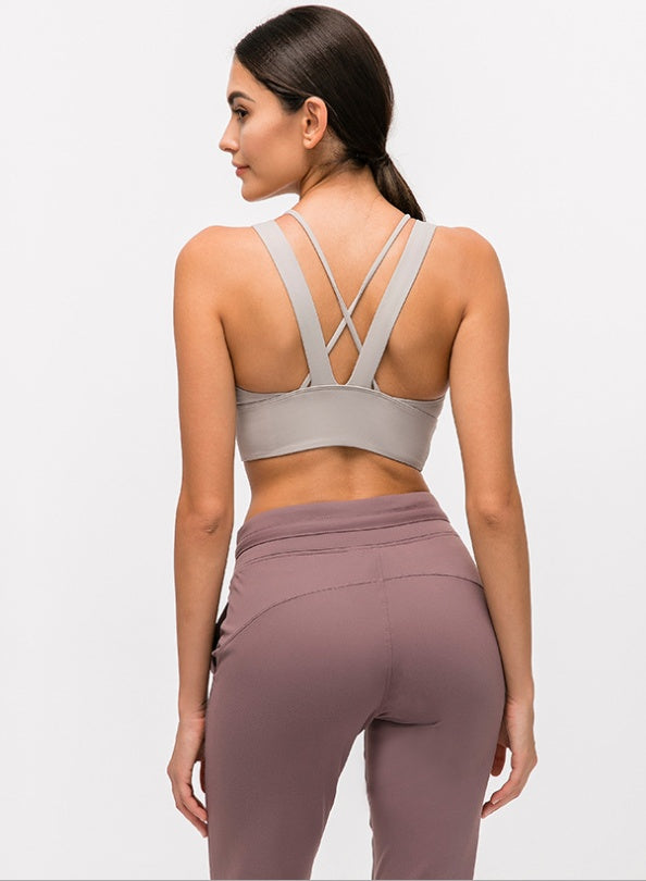 Seamless Gather Bra – Yoga & Running Vest for Women