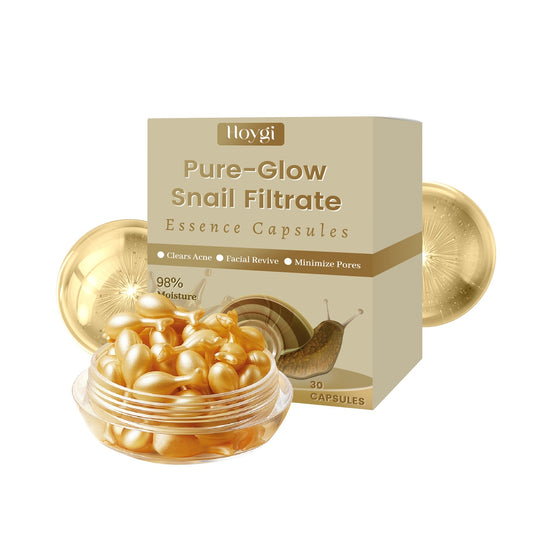 Firming Skincare Capsules for Women – Anti-Aging Face Serum with Snail Mucin, Collagen & Vitamin E – 30 Capsules for Hydration, Firmness & Glow
